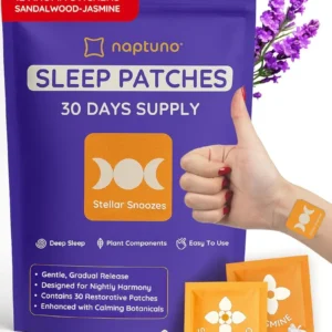 Naptuno Sleep Patches for Adults Extra Strength - 30 Pack, Lunar Lavender for Better Deep Sleep, Natural Ingredients Sleepy Stickers for Men and Women